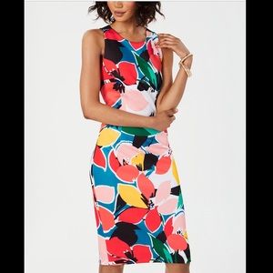 Donna Rico printed crisscross-back sheath